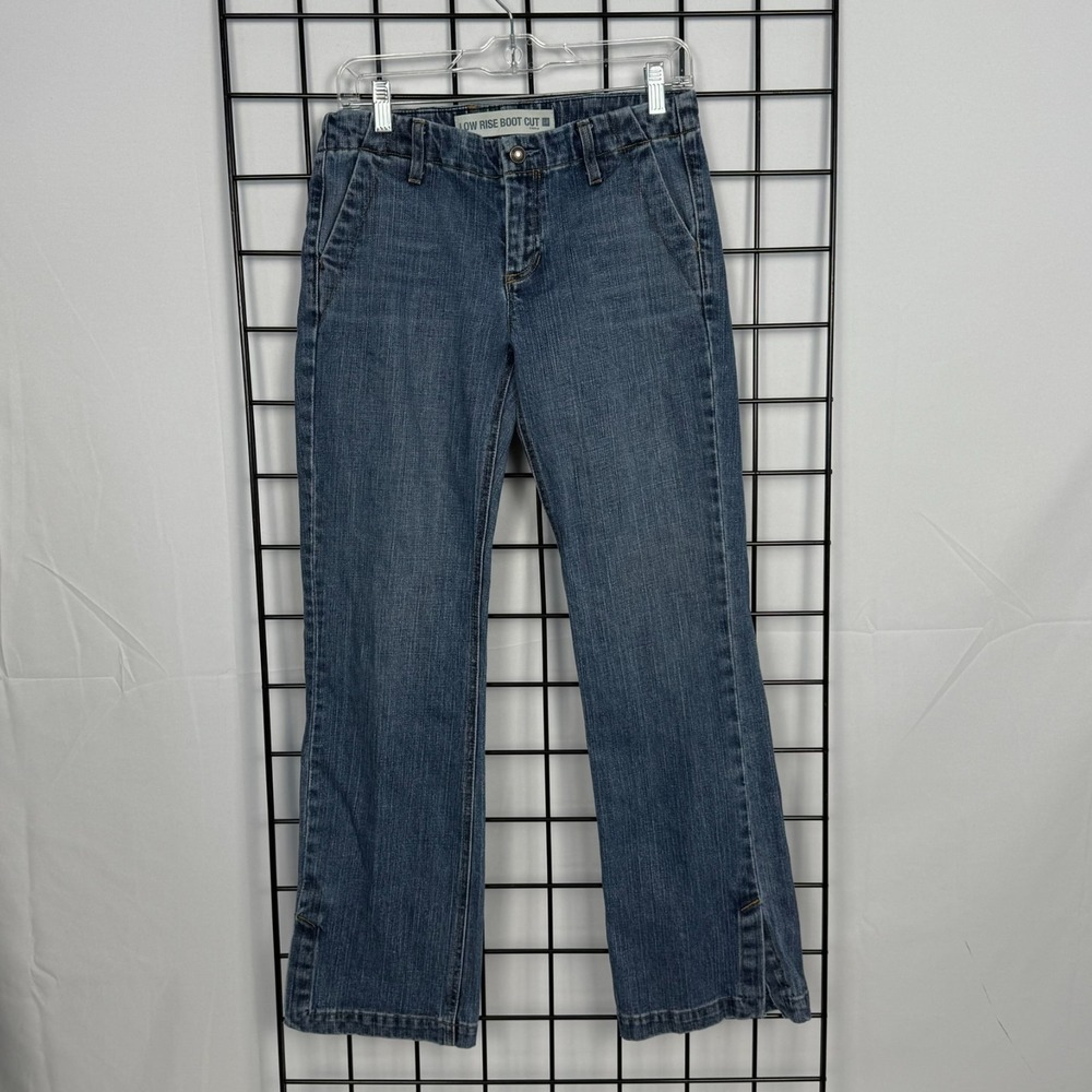 Vintage GAP Low Rise Bootcut Jeans Womens 6 Reg Blue Medium Wash Stretch Slits